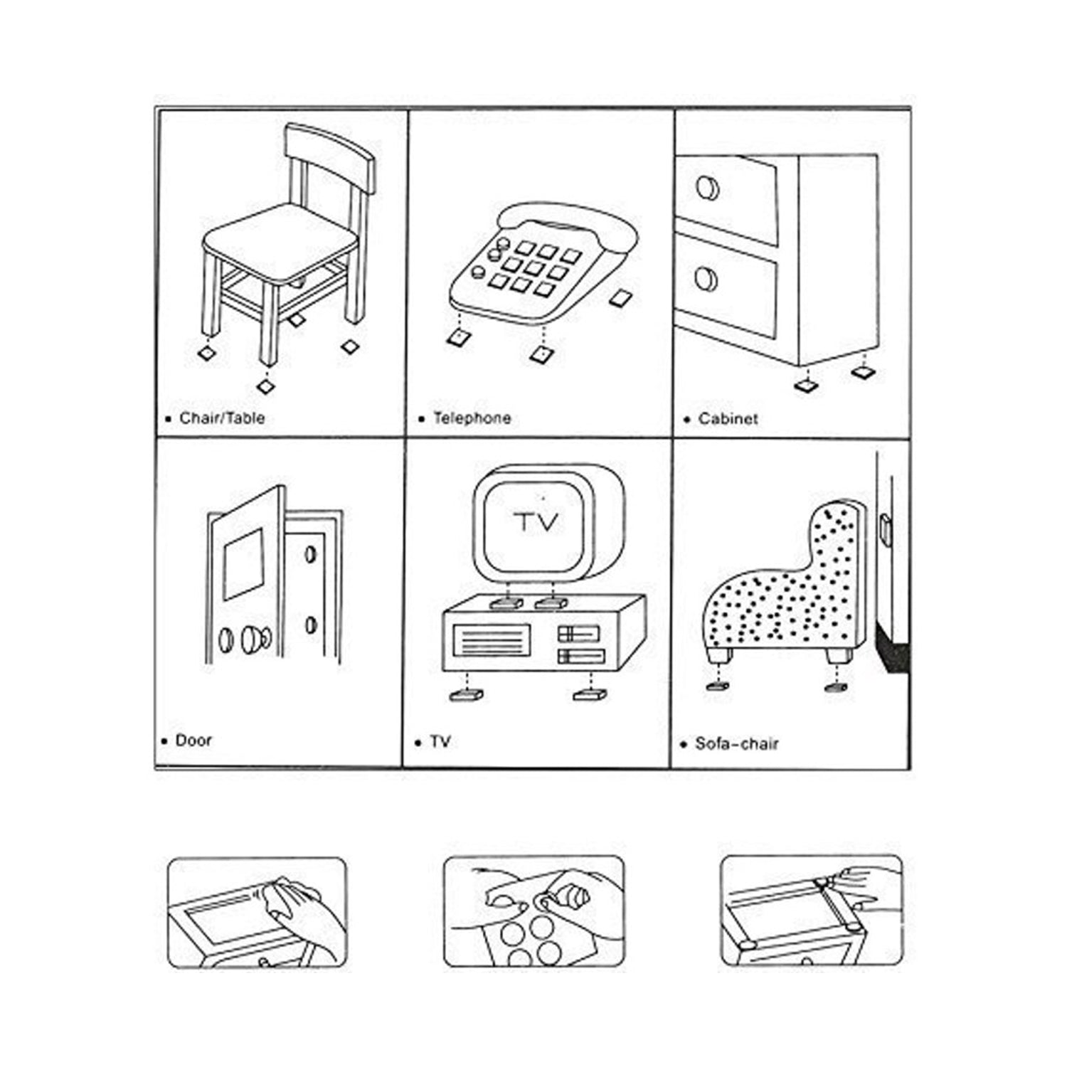9066 28 pc Rubber furniture Pads Self Sticking Non Slip Furniture Noise Insulation Pads DeoDap 9066 28 pc Rubber furniture Pads Self Sticking Non Slip Furniture Noise Insulation Pads DeoDap